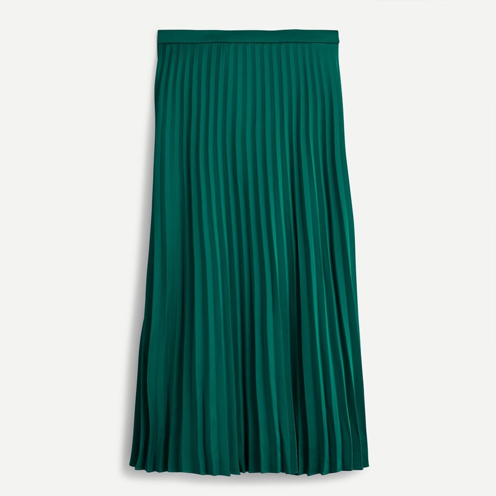 J.Crew Women’s Gwyneth Pleated Skirt Academic Green